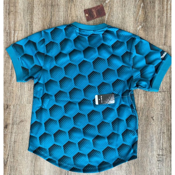 Mitchell & Ness Men’s Teal Charlotte Hornets Shooting Jersey Shirt Medium - Picture 2 of 9